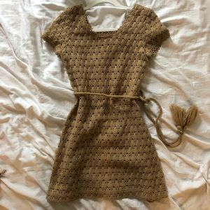 VINTAGE Kelly Arden Mod Crochet Mini Dress